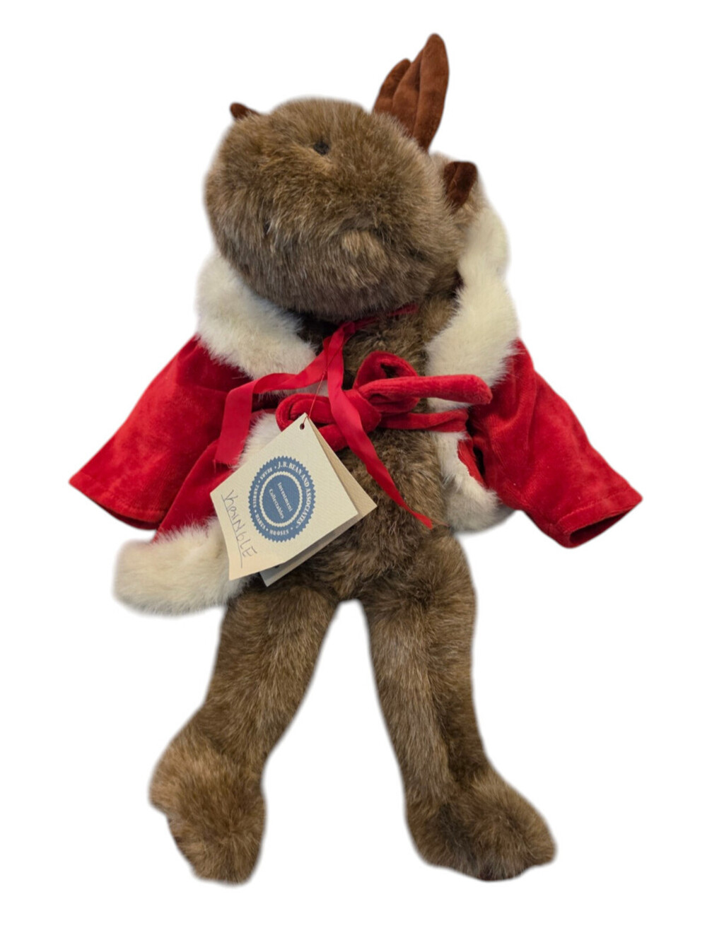 Boyds Bears Plush Christmas Kriss Moose 14" Retired 1996 Santa Outfit NEW